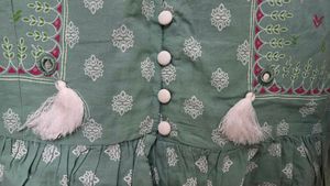 Elegant Green short peplum Kurti