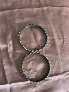 Unique Oxidized Silver Bangles