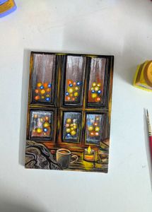 Mini Cozy Window Scene Painting