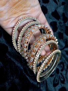 Peachish Rose Gold Bangles