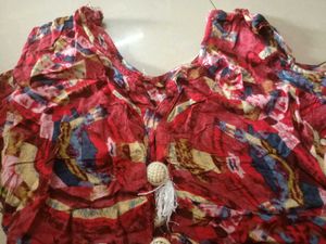 Bohemian Red Printed Maxi Dress