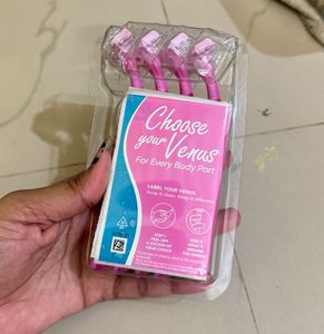 Pink Gillctte hair Razors (Set of 3)