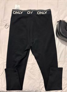 ONLY black logo waistband leggings