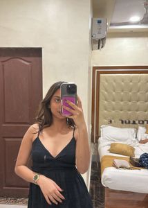 Chic Black Spaghetti Strap Dress