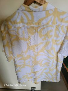 Men's Yellow Floral Print Shirt