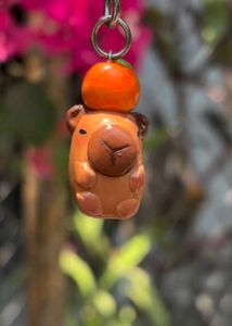 Orange Capybara Charm | Keychain