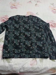 Printed Bomber Top