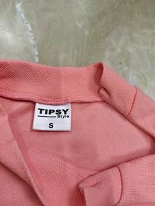 Brand New Sleevless Peach Crop Top S