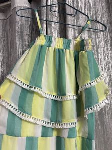 Striped Ruffle Maxi Dress