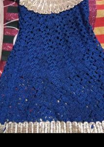 Blue Crochet kurta pajama set