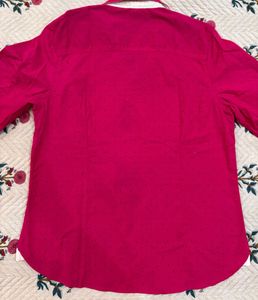 Pink Oversized Button-Up Shirt
