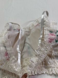 Floral Lace Trim Corset Top