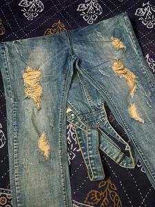 Blue Denim Dungaree Jeans