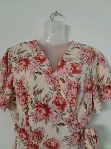 Cream Printed Dress (Women's)