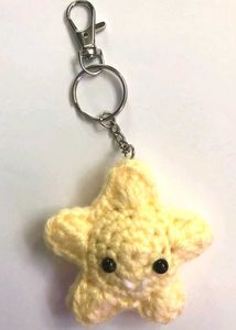 Cute Crochet Star Keychain
