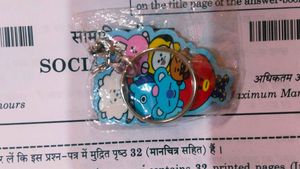 BTS Pouch With BT21 Keychain