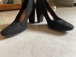 Black Suede Block Heels