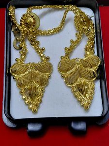 Gold Plated Necklace and Earring Set