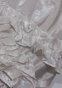 White tube ruffle detail Dress