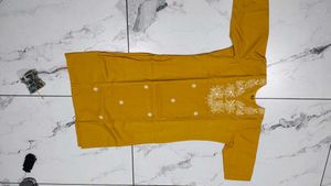Yellow Embroidered Kurta