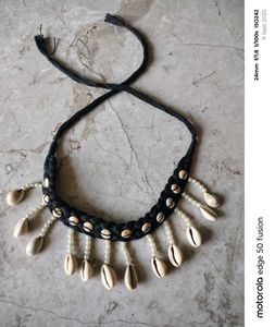 Boho Black Shell Necklace &amp; Earrings Set