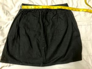 Black Denim Skirt