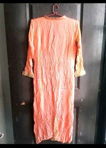 Embellished Peach Kurta set