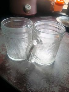 Combo 2 Glass Mug With Handle