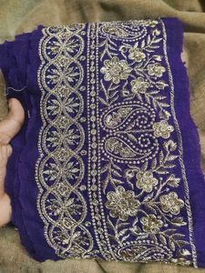 Embroidered Purple lace