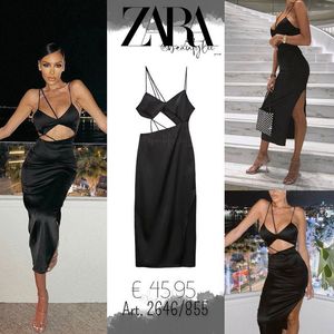 Zara Black Cut-out Dress