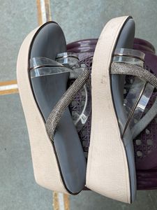 Sparkly Grey Flip Flops
