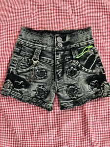 Distressed Denim Shorts