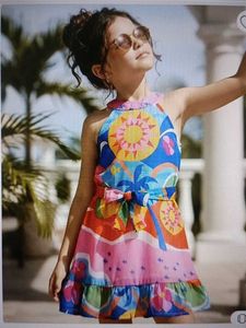 Beach Theme Printed Flared Frock