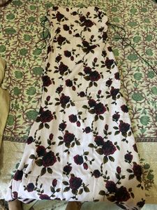 Elegant Floral Print Fishtail Maxi Dress