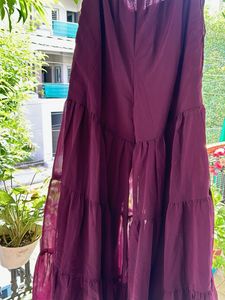 Elegant Burgundy Kurta Set with Dupatta