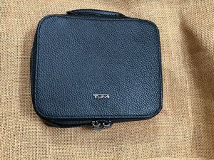Tumi Leather Amenity Kit with Luxury Brands