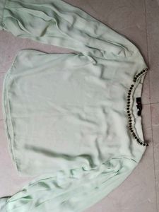 Mint Green Blouse with Detail