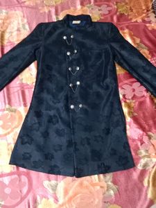 Elegant Navy Blue Nehru Jacket