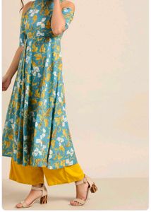 floral  cold shoulder midi dress