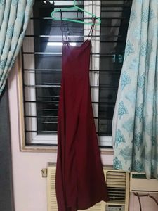 Elegant Maroon Maxi Dress