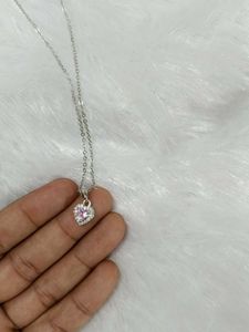 Heart Pendant Necklace pink 🩷