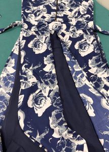 Navy Floral Print kurta