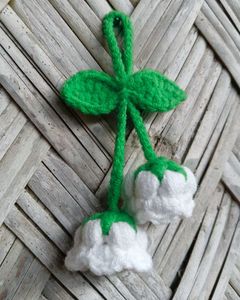 Handmade Crochet flower Bag Charm