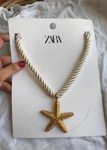 Limited Edition Zara Metalc Star Fish Necklace
