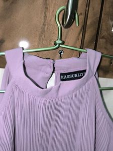 Lavender Cold Shoulder Top