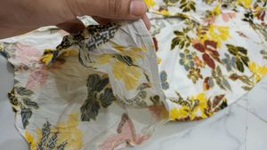 Chic Floral Print Long Kurta