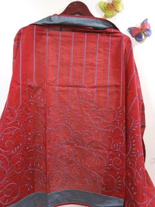 New Grey Mahroon Kurti Churidar Dupatta Set