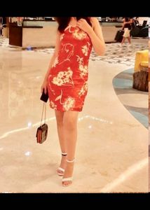 Chic Floral Print Sleeveless Mini Dress