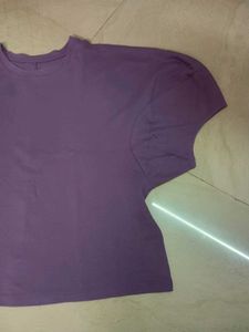 Purple Oversized Batwing Sleeve Top