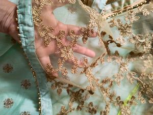 Embroidered Net Dupatta